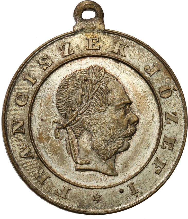 Polska poda zaborami. Franciszek Jóżef I. Medal Pamiątka pobytu w Galicji 1880